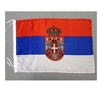AZ FLAG - Serbia Flag - 18'' x 12'' - Light Polyester Serbian Small Banner with Two Cords - 18x12 in - 45x30 Cm