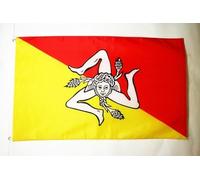 AZ FLAG - Sicily Flag - 2x3 Ft - 100D Polyester Italy - Sicilian Banner with Two Metal Grommets - Fade Resistant - Vivid Colors - 2' x 3' Feet - 90x60 Cm