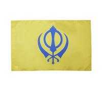 AZ FLAG - Sikh religion Flag - 2x3 Ft - Sikh religion Banner with Sleeve - 100% Polyester - Fade Resistant - Vivid Colors - 2' x 3' Feet - 90x60 Cm