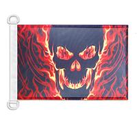 AZ FLAG Skull with Fire Nautical Flag 18'' x 12'', pirate flags 30 x 45 cm, Banner 12x18 in for boat