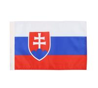 AZ FLAG - Slovakia Flag - 18'' x 12'' - 100% Polyester Slovak Small Banner with Sleeve - Fade Resistant - Vivid Colors - 18x12 in - 45x30 Cm