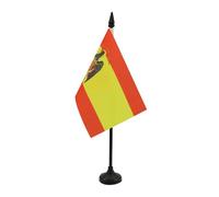 AZ FLAG - Spain 1977-1981 Table Flag 4'' x 6'' - Spanish Office Mini Banner 100% Polyester 15 x 10 cm - Mini Desk Flag with 10'' Pole and Black Plastic Base