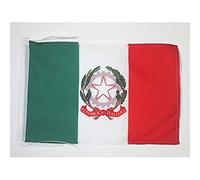 AZ FLAG - State ensign of Italy Flag - 18'' x 12'' - 100% Polyester italian Small Banner with Two Cords - Fade Resistant - Vivid Colors - 18x12 in - 45x30 Cm
