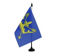 AZ FLAG Suffolk New Table Flag 5'' x 8'' - Suffolk county Office Decoration 100% Polyester 21 x 14 cm - Mini Desk Flag with Pole and Black Plastic Base
