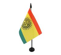 AZ FLAG - Taíno people Table Flag 5'' x 8'' - Arawak Office Flag 100% Polyester 21 x 14 cm - Mini Desk Flag with 10'' Pole and Black Plastic Base