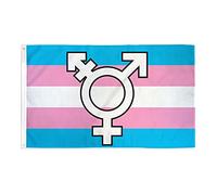 AZ FLAG - Transgender Symbol Flag - 2x3 Ft - 100D Polyester Rainbow Banner with Two Metal Grommets - Fade Resistant - Vivid Colors - 2' x 3' Feet - 90x60 Cm