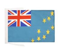 AZ FLAG - Tuvalu Flag - 18'' x 12'' - 100% Polyester Tuvaluan Small Banner with Two Cords - Fade Resistant - Vivid Colors - 18x12 in - 45x30 Cm