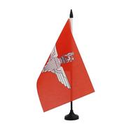 AZ FLAG - United Kindgom Parachute Regiment Table Flag 5'' x 8'' - Union Jack Office Flag 100% Polyester 21 x 14 cm - Mini Desk Flag with 10'' Pole and Black Plastic Base