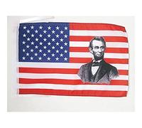 AZ FLAG United States with Abraham Lincoln Flag 45x30 cm Cords