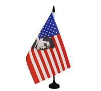 AZ FLAG USA Elvis Table Flag 5'' x 8'' - american Office Decoration 100% Polyester 21 x 14 cm - Mini Desk Flag with Pole and Black Plastic Base