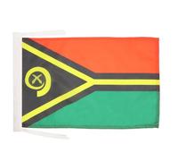 AZ FLAG - Vanuatu Flag - 18'' x 12'' - 100% Polyester Vanuatu Small Banner with Two Cords - Fade Resistant - Vivid Colors - 18x12 in - 45x30 Cm