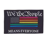 AZ FLAG - We The People Rainbow Flag - 3x5 Ft - 100D Polyester Gay Lgbt American Banner with Two Metal Grommets - Fade Resistant - Vivid Colors - 3' x 5' Feet - 150x90 Cm