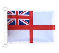 AZ FLAG White Ensign Nautical Flag 18'' x 12'', St George's, British Royal Navy ships flags 30 x 45 cm, Banner 12x18 in for boat
