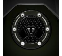 Az Graphishop 3D Resin Fuel Cap Protector Compatible with Triumph Tiger 900 Rally Pro 2024-2026 Protection from Bumps and Scratches GP-6027 (Matt Khaki)