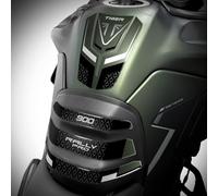 Az Graphishop 3D Resin Tank Pad Compatible with Triumph Tiger 900 Rally Pro 2024-2026 Protection from Bumps and Scratches Made in Italy GP-6026 (Matt Khaki)