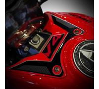 Az Graphishop Adhesive Top Protection 3D Resin Fuel Cap Compatible with Ducati Diavel V4 2023-2025 Protection from Bumps and Scratches Motorcycle Accessories Made in Italy AST-DV4-23 (Red)