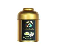 AZ Teas Jasmine Green Tea - Loose Leaf - Gold Caddy - Pesticide Free - Made of the Finest/Premium Quality Tea Leaves from Japan with Natural Ingredients (Premium Green Tea)