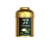 AZ Teas Mint Green Tea - Loose Leaf - Gold Caddy - Pesticide Free - Made of the Finest/Premium Quality Tea Leaves from Japan with Natural Ingredients (AZ Teas Premium Green Tea)