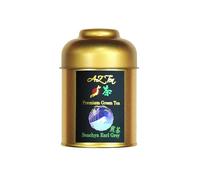 AZ Teas Senchya Earl Grey Green Tea - Loose Leaf - Gold Caddy - Pesticide Free - Made of the Finest/Premium Quality Tea Leaves from Japan with Natural Ingredients (Premium Green Tea)