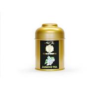AZ Teas UK Black Tea - 50g gold caddy - Pesticide free -Made of the finest tea leaves from Sri lanka and japan natural ingredients (Jasmine Tea)