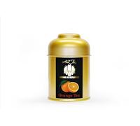 AZ Teas UK Black Tea - 50g gold caddy - Pesticide free -Made of the finest tea leaves from Sri lanka and japan natural ingredients (Orange Tea)