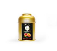 AZ Teas UK Black Tea - 50g gold caddy - Pesticide free -Made of the finest tea leaves from Sri lanka and japan natural ingredients (Mango Tea)