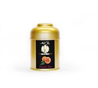 AZ Teas UK Black Tea- loose Leaves - 50g gold caddy - Pesticide free -Made of the finest tea leaves from Sri lanka and japan natural ingredients (Peach Tea)