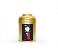 AZ Teas UK Black Tea- loose Leaves - 50g gold caddy - Pesticide free -Made of the finest tea leaves from Sri lanka and japan natural ingredients (My Love)