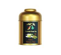 AZ Teas Ume Green Tea - Loose Leaf - Gold Caddy - Pesticide Free - Made of the Finest/Premium Quality Tea Leaves from Japan with Natural Ingredients (Sencha Ume Plum Green Tea)