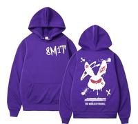 AZ The World Ep Fin Will Tour Hoodie K-Pop Support Printed Sweatshirt Loose Streetwear Cotton Shirts(Purple,3XL)
