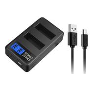 AZ16-1 Replacement Battery Double USB Charger for XiaoYi YI 4K YI Lite YI 4K+
