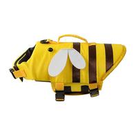 AZA Dog Life Jacket Shark Life Vest with Rescue Handle Cute Bees Costume Girl Adjustable High Buoyancy Swimwear for Small Medium Large Dogs Boy Swimsuit Clothes for Pets (XS,Bees)