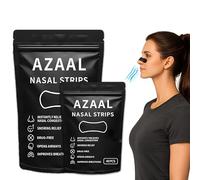 AZAAL 40 Black Nasal Strips for Breathing & Sleep, Extra Strength Nose Strips, Anti Snoring Devices, Snoring Aids for Men & Women, Drug-Free Snore Strips for Blocked Nasal Relief