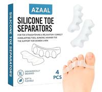 AZAAL Toe Separators, Soft Flexible Material, Pack of 2 Pairs, Reusable, for Men and Women