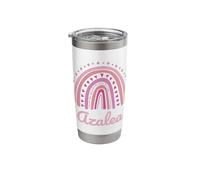 Azalea Name Personalized Funny Women Pink Rainbow Azalea Stainless Steel Insulated Tumbler