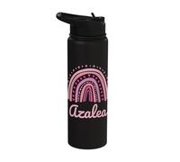 Azalea Name Personalized Funny Women Pink Rainbow Azalea Stainless Steel Insulated Water Bottle
