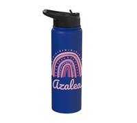 Azalea Name Personalized Funny Women Pink Rainbow Azalea Stainless Steel Insulated Water Bottle
