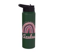 Azalea Name Personalized Funny Women Pink Rainbow Azalea Stainless Steel Insulated Water Bottle