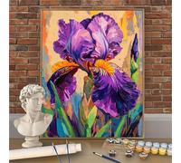 Azalea Paint by Numbers for Adults, Flower Painting by Numbers 18x24inch Canvas Paintwork with Brushes and Acrylic Pigment, Home Wall Decor, DIY Creative Arts and Crafts Gifts (Unframed) W-O483