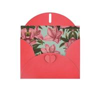 Azalea Red Patterns greeting card 6x4 inches with envelope, covering birthdays, weddings and other occasions