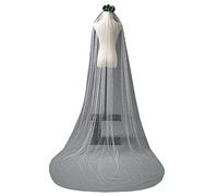 azaleas Wedding Bridal Veil with Comb 1 Tier Cut Edge Fingertip&Cathedral Length Pearl(V05), White-cathedral Legth:300 * 160cm/118.11 * 62.99in, One Size