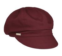 Seeberger Azalee Newsboy Cap Cotton (One Size - Bordeaux)