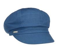 Seeberger Azalee Newsboy Cap Women - Cotton Summer with Peak, Lining Spring-Summer - One Size Blue