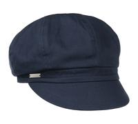Seeberger Azalee Newsboy Cap Women - Cotton Summer with Peak, Lining Spring-Summer - One Size Navy