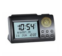 Azan Timekeeping Clock LCD Display with Prayer Alarm & Snooze Option Electronic Prayer Timer Modern Desk Clock for Home