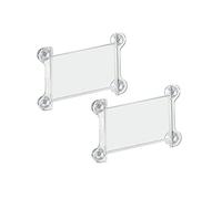 Azar Displays 106627-2pack 8.5" W by 5.5" H Acrylic Sign Holder with Suction Cups (Pack of 2)