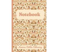 Azara Little Library: Afternoon Tea Pattern Notebook: Vintage Afternoon Tea Notebook for Writing, Journaling, School Notes, Homework, and Creative Ideas, 6 x 9 Inches, 120 Lined Pages