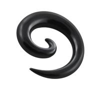 AZARIO LONDON 10MM Solid Black UV Acrylic Spiral Tapers Gauge Ear Plug Piercing - Sold by Piece