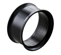 AZARIO LONDON 12MM Black Anodized 316L Surgical Steel Double Flared Tunnel Ear Plug - Sold By Piece