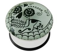 AZARIO London 12MM Glow in The Dark Tribal Skull UV Acrylic Single Flared Cupcake Ear Plug Piercing - Sold by Piece